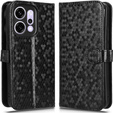 Чехол с откидной крышкой для Oppo Reno 14, Wallet Rhombus, черный