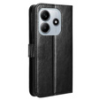 Откидной чехол для Xiaomi Redmi Note 14 5G, Crazy Horse Wallet, чёрный