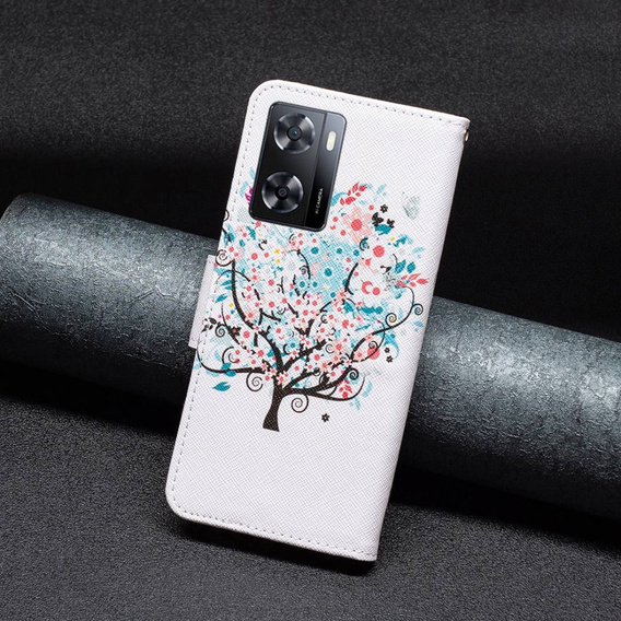Чохол-книжка для OPPO A57 / A57s, Wallet, colorful tree, білий