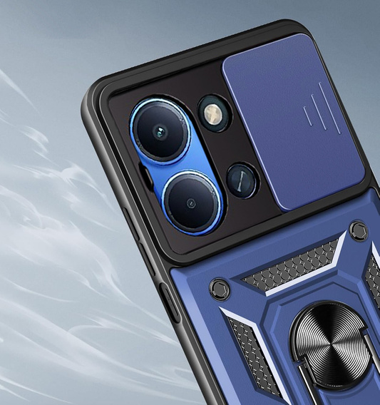 Броньований чохол для Xiaomi Redmi 15C 4G/LTE, CamShield Slide, синій