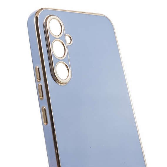 Чехол для Samsung Galaxy S24+ Plus, Glamour CamShield, синий