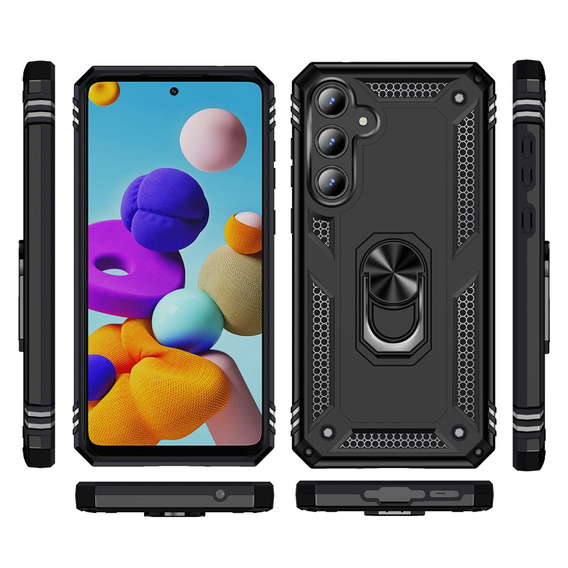Бронированный Чехол до Samsung Galaxy A55 5G, Nox Case Ring, чёрный