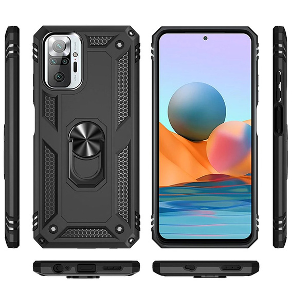 Броньований Чoхол до Xiaomi Redmi Note 10 Pro, Nox Case Ring, чорний