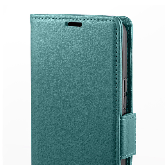 Чохол для Xiaomi Redmi Note 13 Pro 5G, ERBORD Glossy Litchi, гаманець з клапаном, зелений