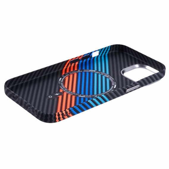 Чохол для iPhone 13, Carbon Fiber MagSafe, темно-синій