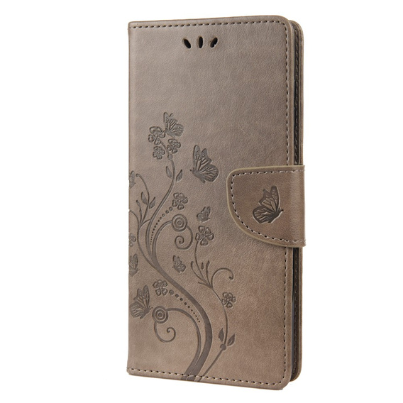 Чохол-книжка для Oppo A17, Butterfly, сірий