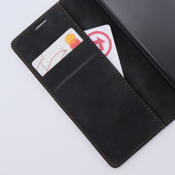 Чохол для Xiaomi Redmi Note 12S, ERBORD Vintage, гаманець з клапаном, чорний