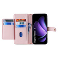 Чохол-книжка для Oppo Reno 13, Wallet Zipper Pocket, рожевий
