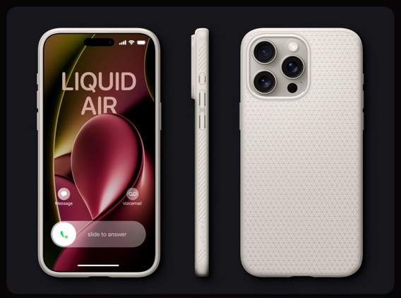 Чехол Spigen до iPhone 15 Pro Max, Liquid Air, чёрный