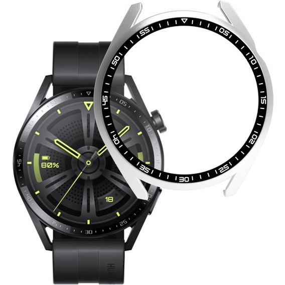 2в1 чохол та захисне скло для годинника Huawei Watch GT 3 46mm, білий