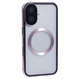 Магнітний чохол Dual Glass MagSafe для iPhone 16, рожевий rose gold