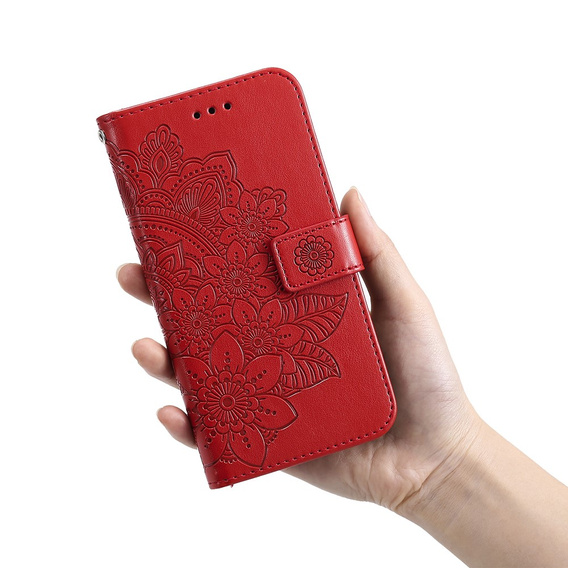 Откидной чехол для Oppo Reno5 Z / A94 / A95 5G, Mandala, красный