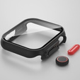 2в1 чохол та захисне скло для годинника Apple Watch 6/5/4/SE 44MM, Black/Red
