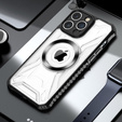Противоударный чехол MagSafe для iPhone 15 Pro Max, черный / прозрачный