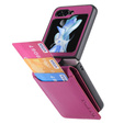 Чехол для Samsung Galaxy Z Flip7 FE / Z Flip6, Card Slot Ring Case, фиолетовый