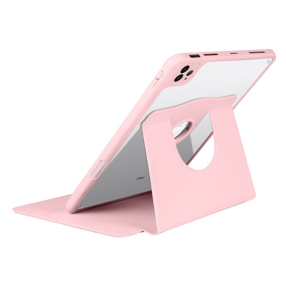 Чохол для iPad Pro 11" 2022/2021/2020 (4/3/2 gen.), з місцем для стилуса, що обертається на 360°, рожевий