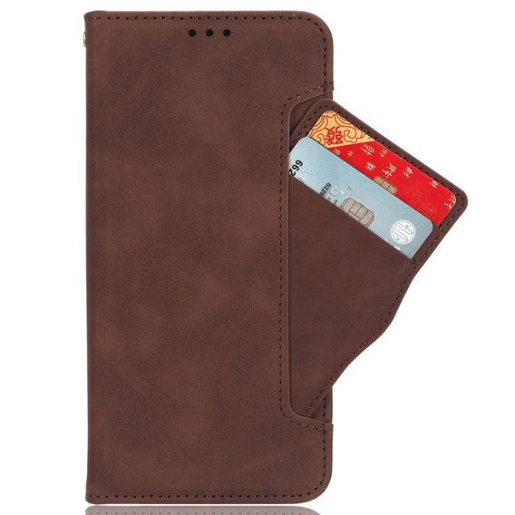 Откидной чехол для Honor Magic 6 Pro 5G, Card Slot, коричневый