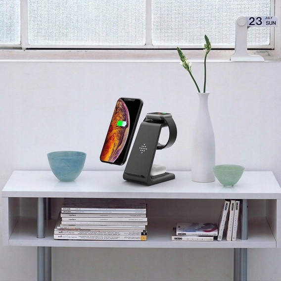 Беспроводное индуктивное зарядное устройство Tech-Protect A11 3 в 1, Black