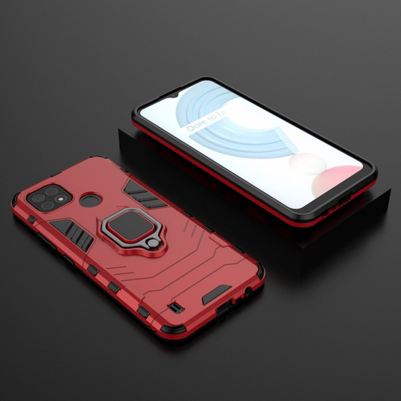 Чoхол до Realme C21, Kickstand Ring, червоний