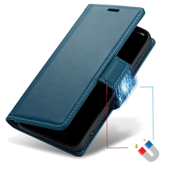 Чохол для Xiaomi Redmi Note 14 5G, ERBORD Glossy Litchi, гаманець з клапаном, м'яти