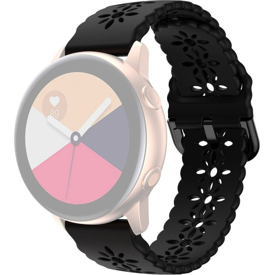 Силиконовый ремешок 22mm Soft Hollowed-out, Black