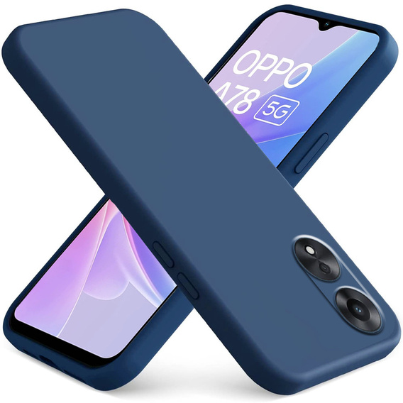 Чoхол до Oppo A78 5G, Silicone Lite, темно-синій