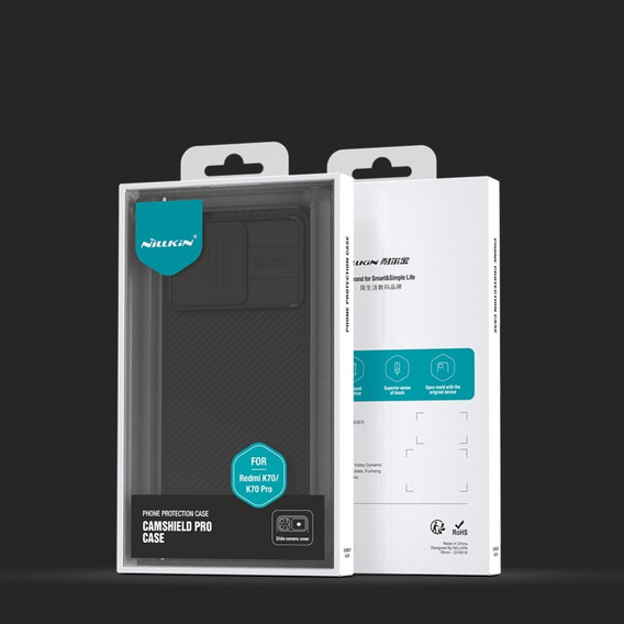 Чохол для Xiaomi Poco F6 Pro, броньований Nillkin, CamShield Pro, чорний