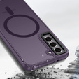Чехол для Samsung Galaxy S21, для MagSafe, ERBORD Matt Case, тёмно-фиолетовый + стекло для экрана