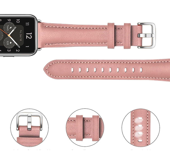 Кожаный ремешок для часов Huawei Watch Fit 2, Pink