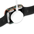 2в1 чехол и защитное стекло для часов Apple Watch 7/8 45mm - Green / Gold