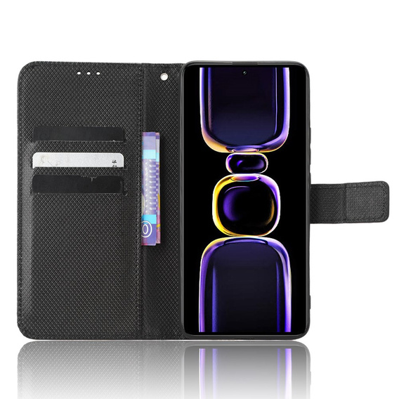 Откидной чехол для Poco F5 Pro 5G, Wallet Smart Magnet, чёрный