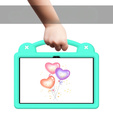 Детский чехол для T Tablet 5G, Cute Patterns, с подставкой, зелёный