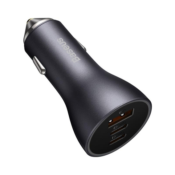 Baseus Автомобильное зарядное устройство 2-Port USB i USB Type-C PD40W/QC3.0 - Grey