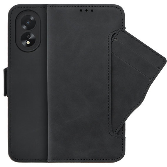 Откидной чехол для Oppo A58 4G, Card Slot, чёрный