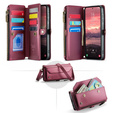 Чохол CASEME для Samsung Galaxy A56 5G, RFID Leather Wallet з плечовим ременем, червоний