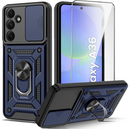 Броньований чохол для Samsung Galaxy A36, CamShield Slide, м'яти + Загартоване скло 9H