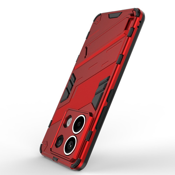 Чехол для Xiaomi Redmi Note 13 Pro 5G, Military kickstand, красный