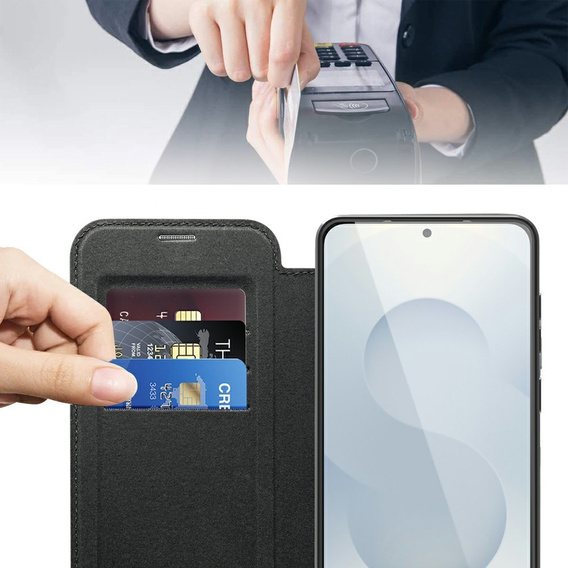 Чохол-книжка для Samsung Galaxy S25 Edge, RFID Wallet MagSafe CamShield, чорний