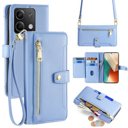 Откидной чехол для Xiaomi Redmi Note 13 5G, Wallet Zipper Pocket, синий