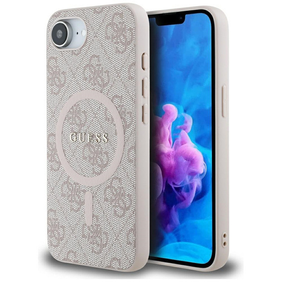 Чехол Guess HC MagSafe PU 4G Ring Classic Logo для iPhone 16e