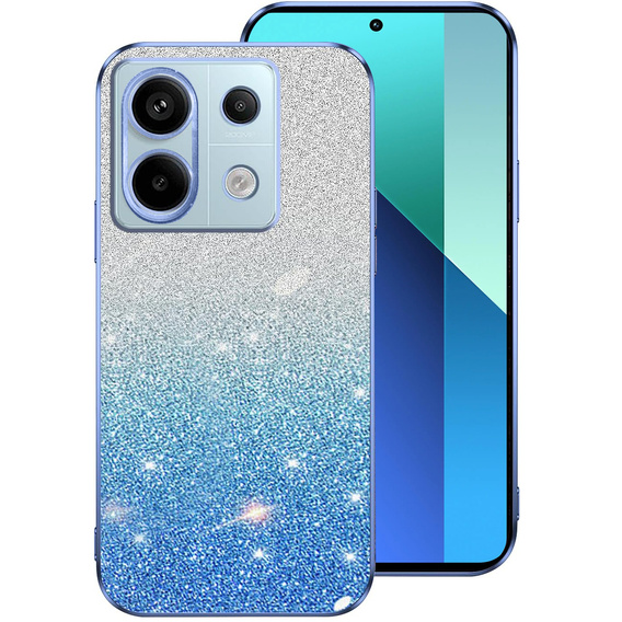 Чехол для Xiaomi Redmi Note 13 5G, Glitter Case CamShield, синий