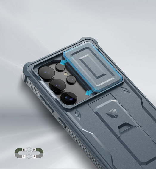Бронированный чехол для Samsung Galaxy S25 Ultra, Dexnor Full Body (Two Frames), темно-синий