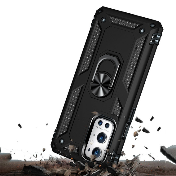 Бронированный Чехол до OnePlus 9 Pro, Nox Case Ring, чёрный