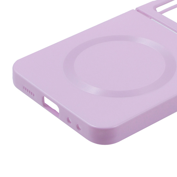 Чохол для ПК для Samsung Galaxy Z Flip5 5G, для MagSafe, фіолетовий