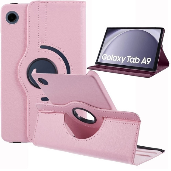 Чохол для Samsung Galaxy Tab A9 TB330FU 10.95", що обертається на 360, рожевий