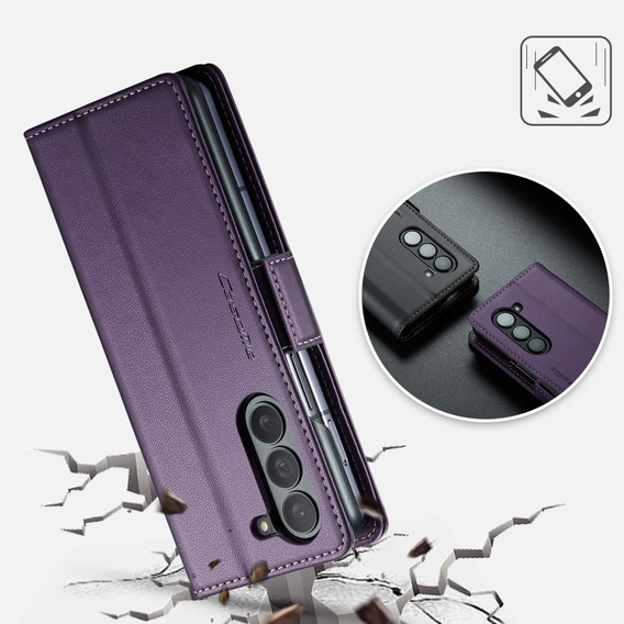 CASE фліп-чохол для Samsung Galaxy Z Fold6 5G, Litchi Wallet, фіолетовий