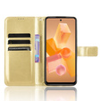 Футляр з клапаном для Infinix Hot 40i, Crazy Horse Wallet, золотий
