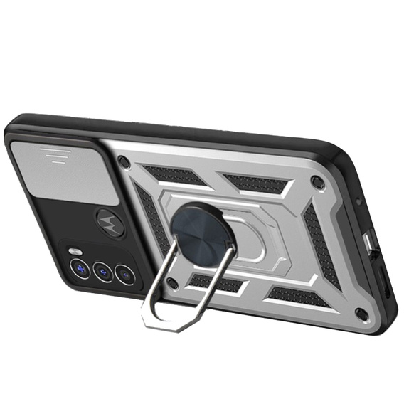Чохол NOX Camera Slide Motorola Moto G60, CamShield Slide, срібло