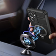 Чохол GKK для Galaxy Z Flip 5 5G, Corners Dropproof MagSafe, прозорий / фіолетовий