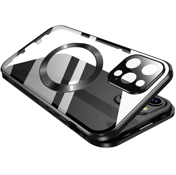 Магнітний чохол Dual Glass MagSafe для iPhone 16 Pro Max, чорний